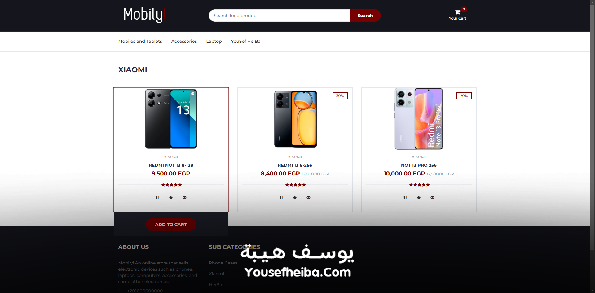 منصة متجر إلكتروني متكامل لإدارة وبيع المنتجات عبر الإنترنت.