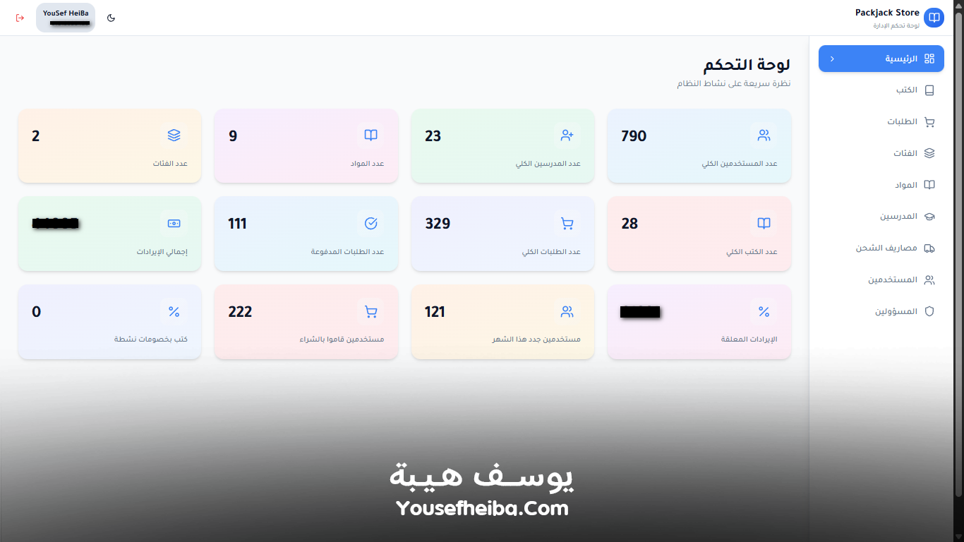 منصة باكدجك ستور – نظام باك إند متكامل مكوّن من 45 API لإدارة وتشغيل متجر إلكتروني متكامل لبيع الكتب والمذكرات الدراسية.
