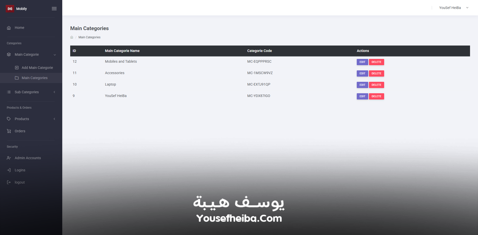 منصة متجر إلكتروني متكامل لإدارة وبيع المنتجات عبر الإنترنت.